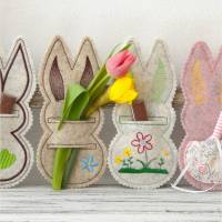 ITH Stickdatei Geschenkanhänger Hasen für Glückwünsche und Geldgeschenke