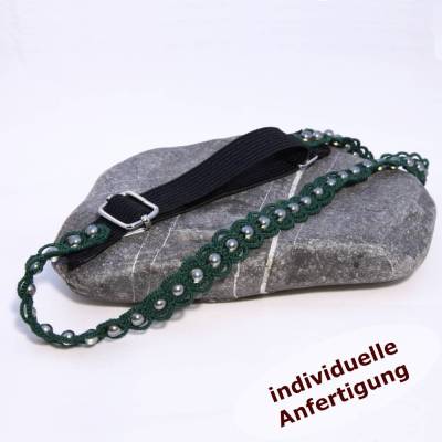 längenverstellbares Haarband Simple Eleganz Baumwolle Glaswachsperlen INDIVIDUELLE ANFERTIGUNG