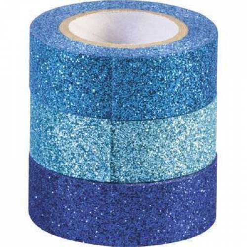 GLITZER WASHI TAPES - Set mit 3 Stück