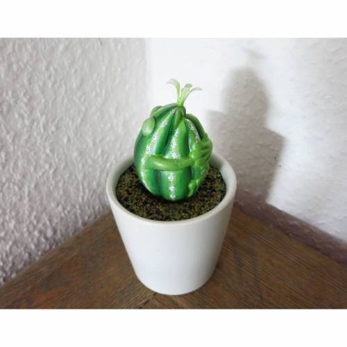 Eifrosch Kaktus, Froschfigur, kleiner Frosch, Froschplastik, Mini Frosch, Ei, kleine Skulptur, Sukkulente, Kaktusfrosch, witzige Skulptur