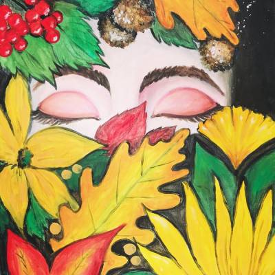 Herbstbeauty - Unikat, Einzelstück, 40x30cm