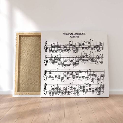 Gästebuch Hochzeit Fingerabdruck Leinwand Personalisiert Liebeslied Brautpaar Geschenk Hochzeitsdekoration Namen 50x50 cm Keilrahmen