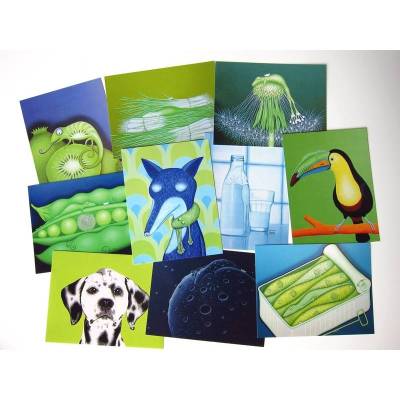 KUNZTPOSTKARTEN im 10er-Set, Postkarten, Kunstpostkarten, witzige Karten, Tierkarten, Tiere, Frosch, Frosch Postkarten, Tierpostkarten