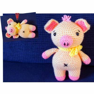 Amigurumi Häkelanleitung für Glücksschweinchen Lucky 