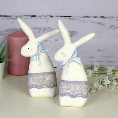 2er Set Osterhasen aus Stoff ~ Stoffdeko | Geschenkidee