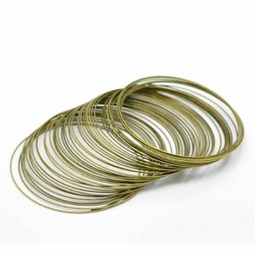 Memory Wire Draht bronzefarben für Wickelarmband, Spiraldraht, Ø 45-50mm, ca. 50 Windungen
