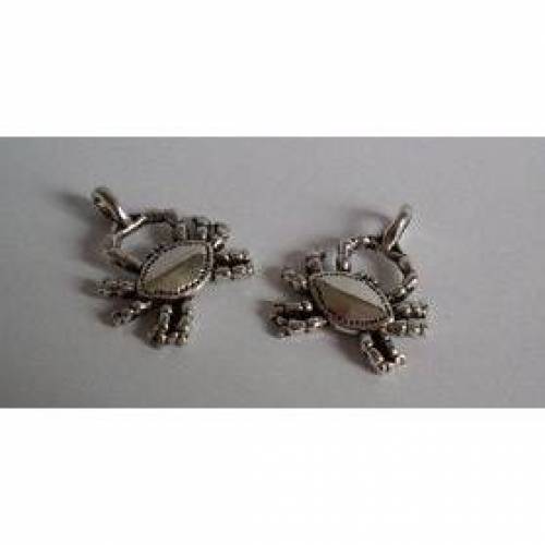 15  Anhänger ,Krabbe, silber, Vintage-Stil, charm, charms, maritim
