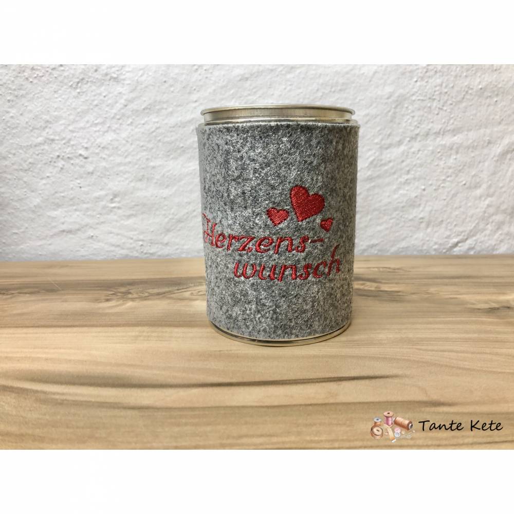 Stickdatei für Spardosen - Herzenswunsch 10x10 Bild 2