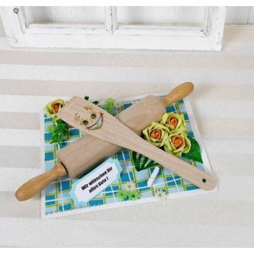 Geldgeschenk Geburtstag, Gutschein für Kochkurs, Nudelholz, Geburtstagsgeschenk