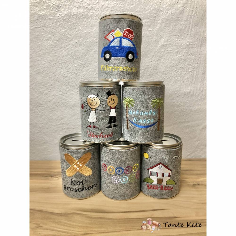 Stickdatei für Spardosen - Urlaubskasse 10x10 Bild 4