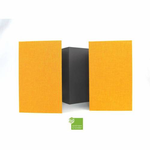 Leporello, groß, 24 x 14 cm, 12 Flächen, orange rot schwarz, Faltbuch