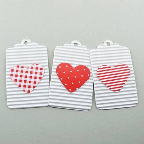 10 GESCHENKANHÄNGER „Herz Weiss“