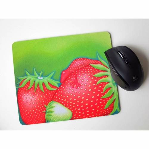 Kunztpad - Mousepad "Erdbeerfrosch", Mauspad, Geschenk Büro, Geschenk Arbeitskollege, Froschkönig, Geschenk Arbeitsplatzwitziges Mousepad,
