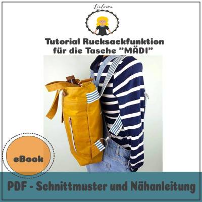 Freebie - kostenloses Tutorial für eine zusätzliche Rucksackfunktion der Tasche MÄDI