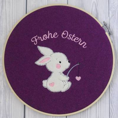 Freebie -Kostenlose Stickdatei Doodle Hase 10x10cm und 13x14cm