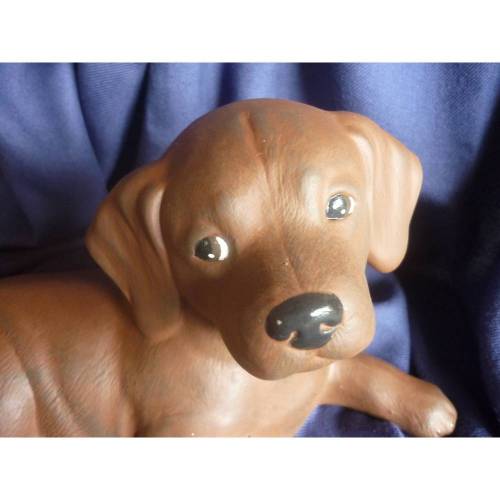 Schokobrauner Labrador,Keramikfigur,Hund,Deco,Welpe