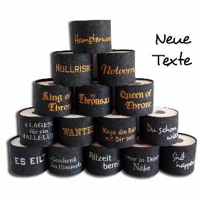 Bestickte Banderole für Toilettenpapier Klrorolle witzige Geschenkidee Mitbringsel Partygeschenk Monogramm Badezimmer 