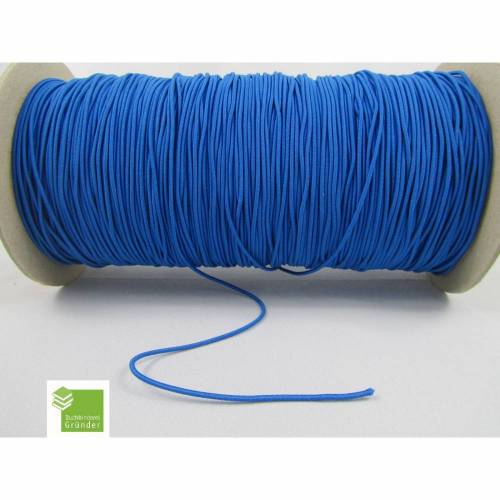 10 m Gummischnur, dunkelblau, 1,5 mm, rund, Gummikordel, Mappengummi