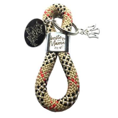 Schlüsselanhänger Echt-Silber 925 Ring - personalisiert