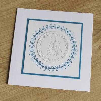 Glückwunschkarte - diverse Farben - "Gott segne dich" aus der Manufaktur Karla