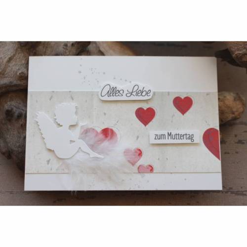 Karte zum Muttertag, Grußkarte zum Muttertag, Danke - Mama
