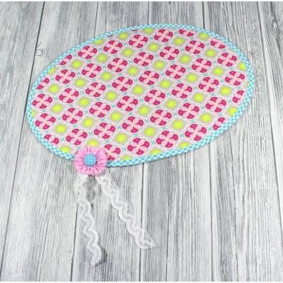 Mitteldecke Deckcken Tischdecke Set Tischset Shabby Landhaus Vintage Verspielt Romantisch Küche Tisch Läufer Tischläufer Grau Pink