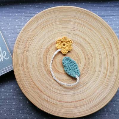 Weiches Nabelschnurbändchen, gehäkeltes Nabelschnurband mit Blume