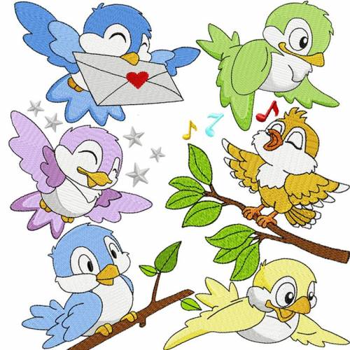 Stickdateien Vögel, Vogel