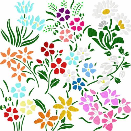 Stickdateien Blumen