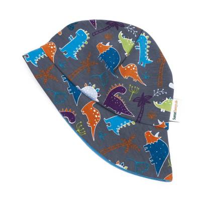 Sommermütze Sonnenhut mit Nackenschutz Jungen "Bunte Dinos"