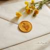 Florales Wachssiegel „Butterblume“ | 3 cm | Handgemacht für Karten, Geschenke & Einladungen