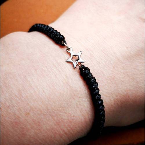 Armband, Stern, Länge flexibel, Freundschaftsarmband, Unisex