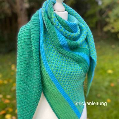 Strickanleitung Lizas Tuch Waldblumen