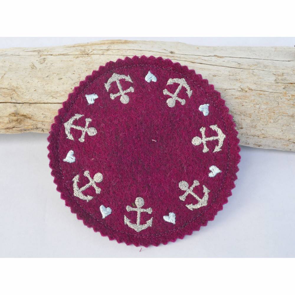 ITH Stickdatei Untersetzer maritim 6 Motive 10x10cm Bild 6