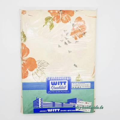 Vintage Bettwäsche Set Blumenmuster rot – Neu & hochwertig aus den 70er Jahren