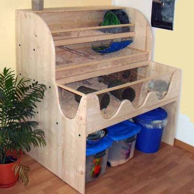 Bauanleitung Meerschweinchen Villa Elli (Käfig, Gehege, Tiere)