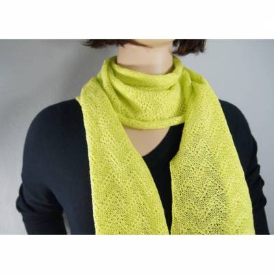 Sommerschal gestrickt gelb