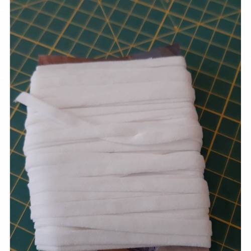 Gummiband Gummilitze flach weiß 5 mm 10 m Masken-Gummiband