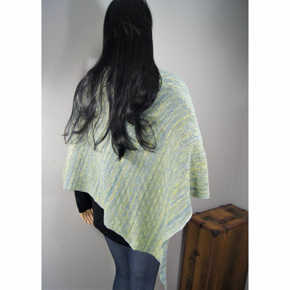 Strickponcho aus Baumwolle gestrickt Bild 2