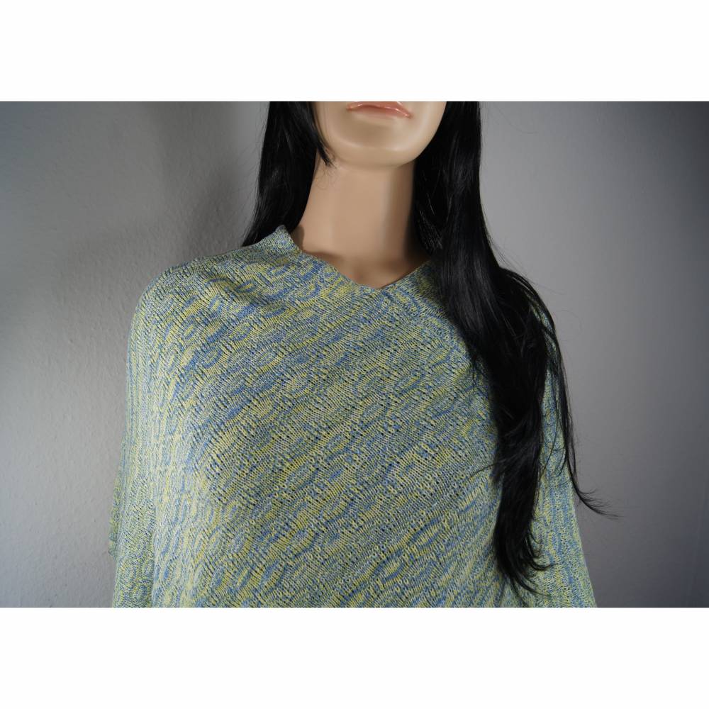 Strickponcho aus Baumwolle gestrickt Bild 5