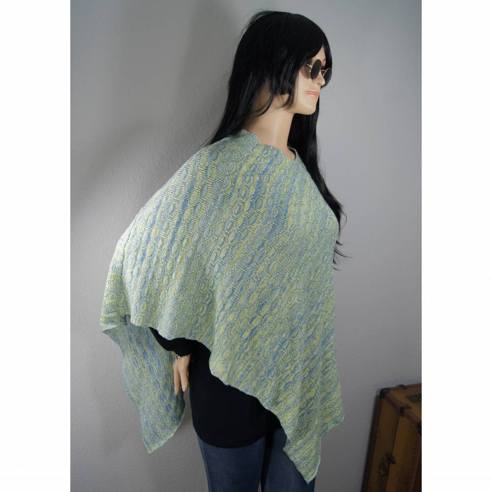 Strickponcho aus Baumwolle gestrickt Bild 6