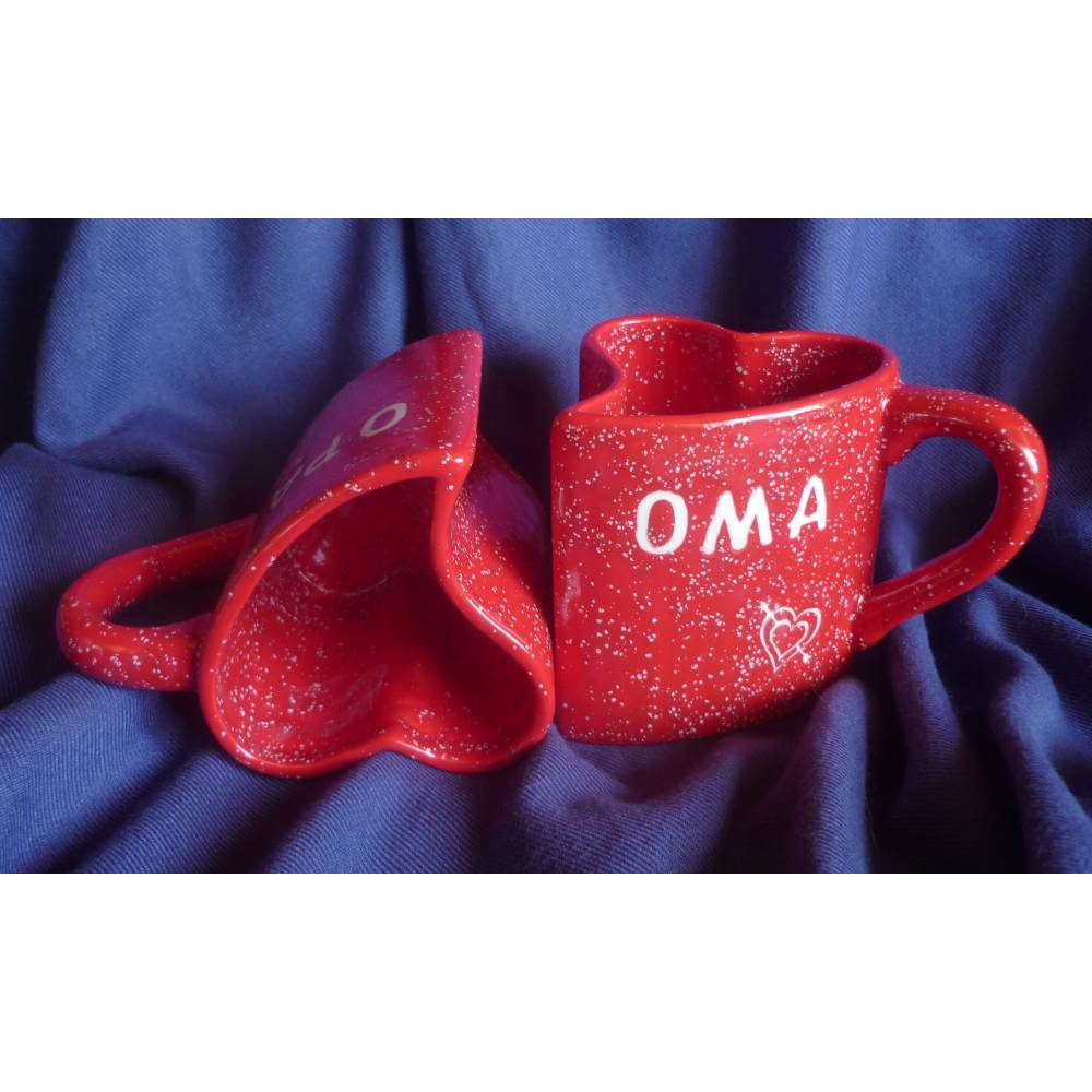 Herz zu verschenken, Tassen zur Hochzeit, als Dankeschön, für Lieblingsmenschen, Mama und Papa, Oma und Opa, 2 Stück
