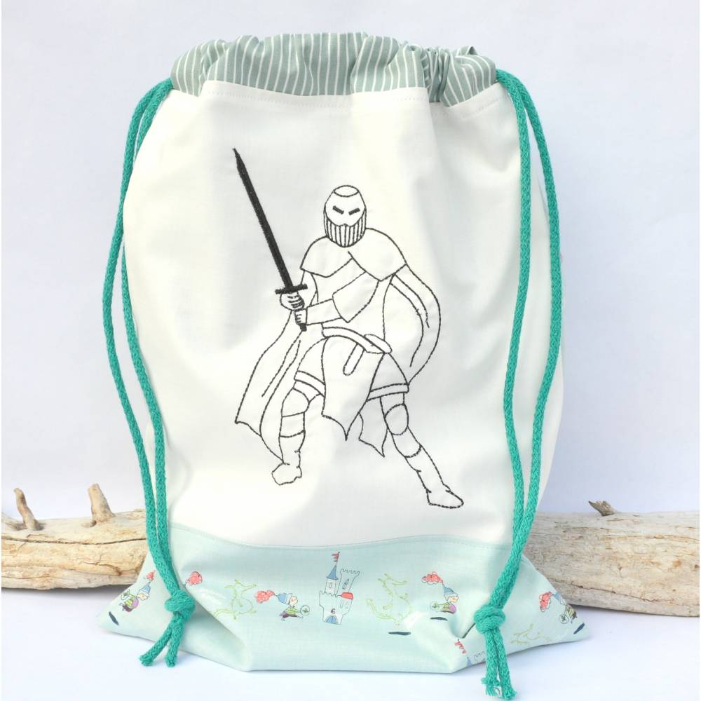 Stickdatei Ritter Redwork SET verschiedene Größen und Motiv Bild 1