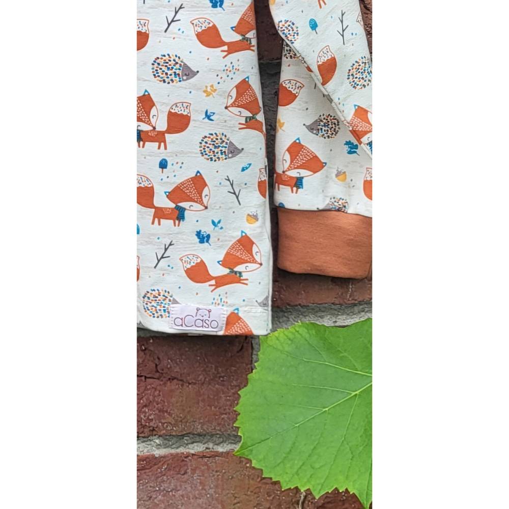 T-SHIRT aus weichem BIO Jersey "Fuchs und Igel" Bild 2