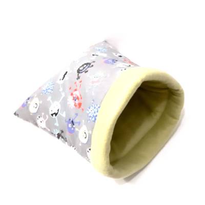 Kuschelsack für Meerschweinchen, Kuschelhöhle für Meerschweinchen mit Monster Motiven