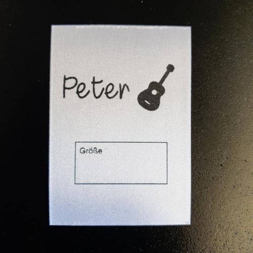 Textiletiketten Gitarre