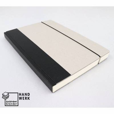 Skizzenbuch, schwarz, 90 Blatt Büttenpapier, 24,5 x 17 cm, Notizbuch