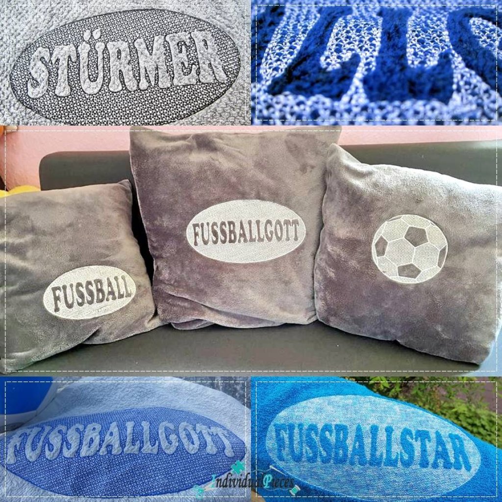 Stickdatei *embossed* FUSSBALL ab 10x10 Bild 2