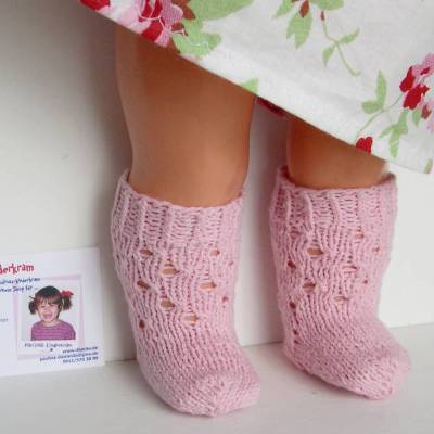 Puppenstrümpfe Baumwolle, Kniestrümpfe, handgestrickt, XXS, Puppenstrümpfe, Frühchen-Socke,Puppensocken, Puppen-Kniestrümpfe, Spitzenstrümpfe,