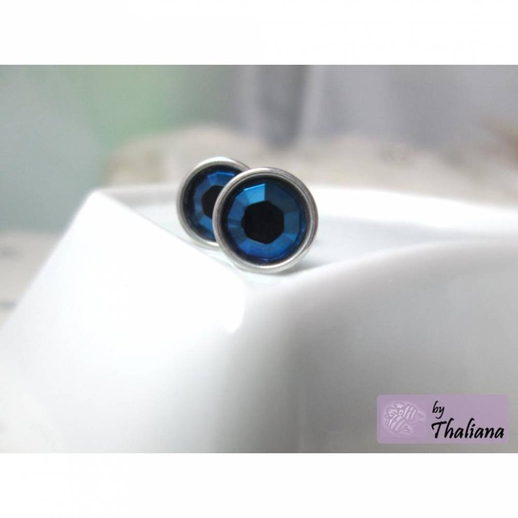 dunkelblaue Ohrstecker NACHTSCHATTEN Ohrstecker Bild 2